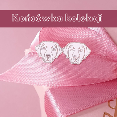 Srebrne kolczyki Labrador