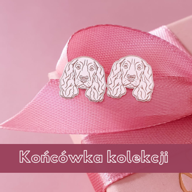 Srebrne kolczyki Cocker Spaniel Angielski
