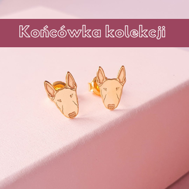 Złote kolczyki Bulterier No.1 