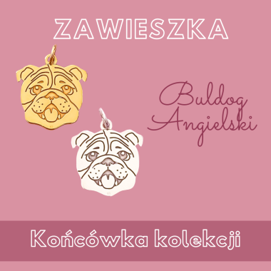 Zawieszka Buldog Angielski uśmiech
