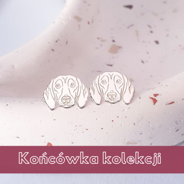 Srebrne kolczyki Jamnik 