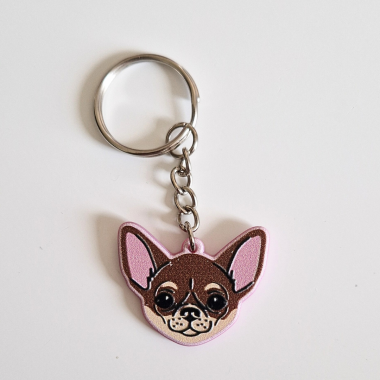 Brelok Chihuahua czek + beż SALE