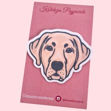 Duży magnes Labrador beżowy