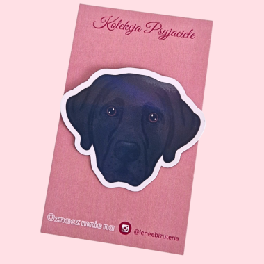 Duży magnes Labrador czarny